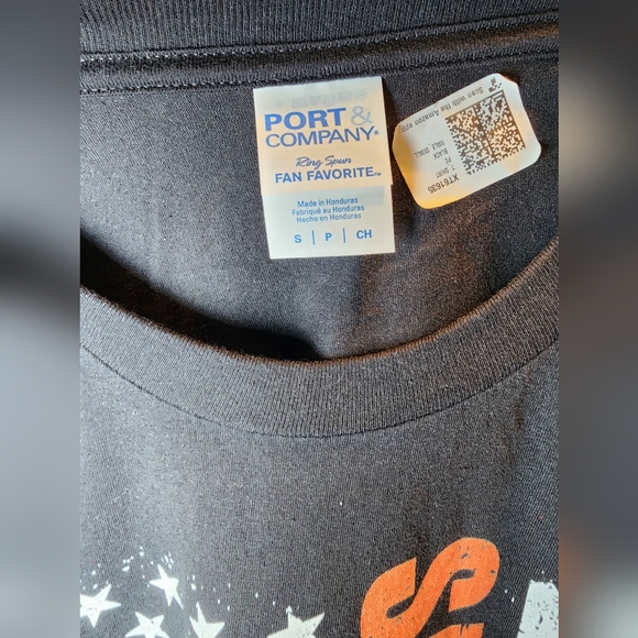 MLB San Francisco Giants Baseball  American Flag T-Shirt Men's Size Small Black - Picture 4 of 4